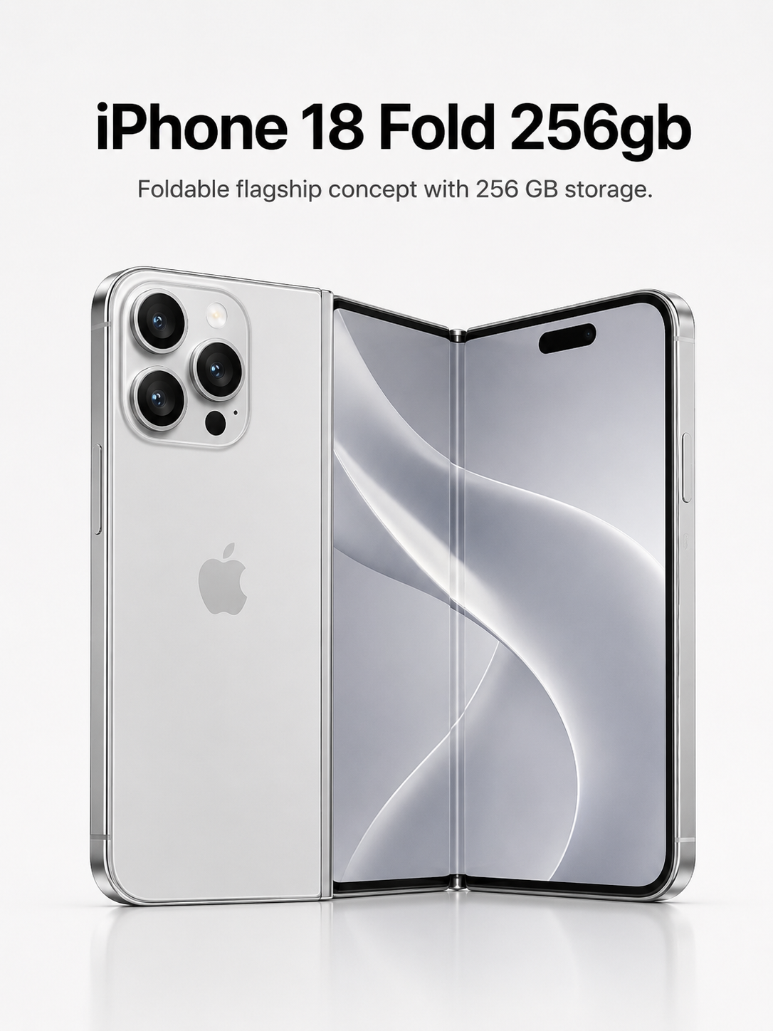 Hình ảnh dự kiến của iPhone 18 Fold 