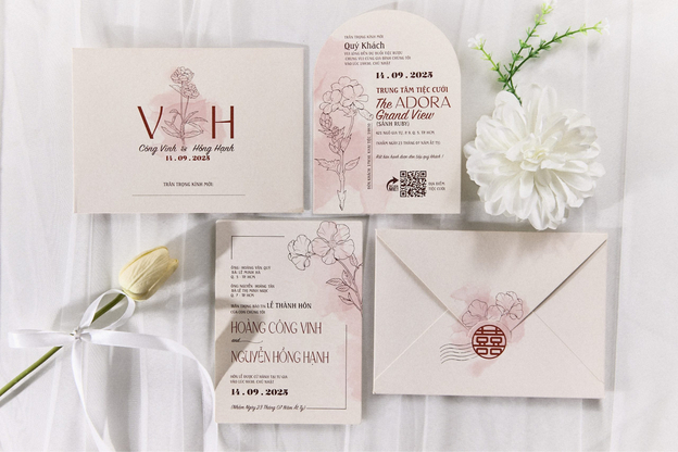 Thiệp cưới là lời mời trân trọng đầu tiên gửi đến khách quý