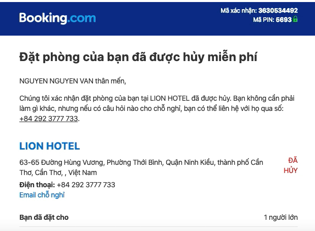 Xác nhận đặt phòng giúp hải quan tin tưởng mục đích chuyến đi của bạn