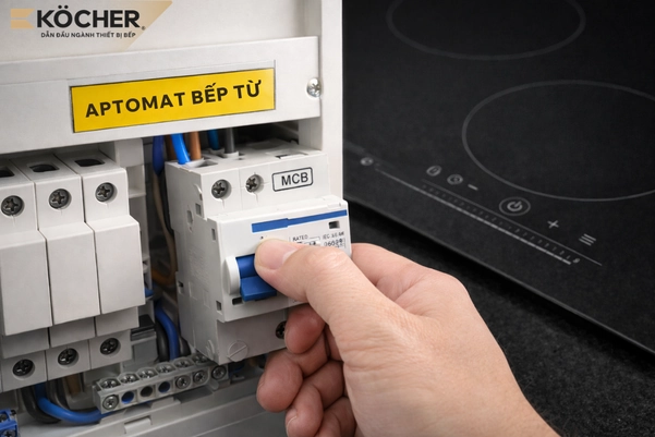 Kiểm tra aptomat bếp từ