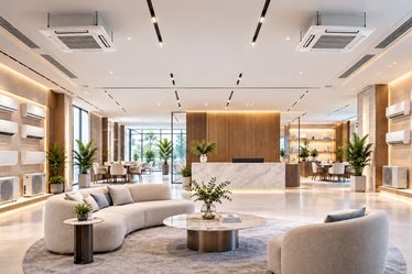 3 cách bố trí điều hòa cho showroom vừa đẹp vừa mát đều